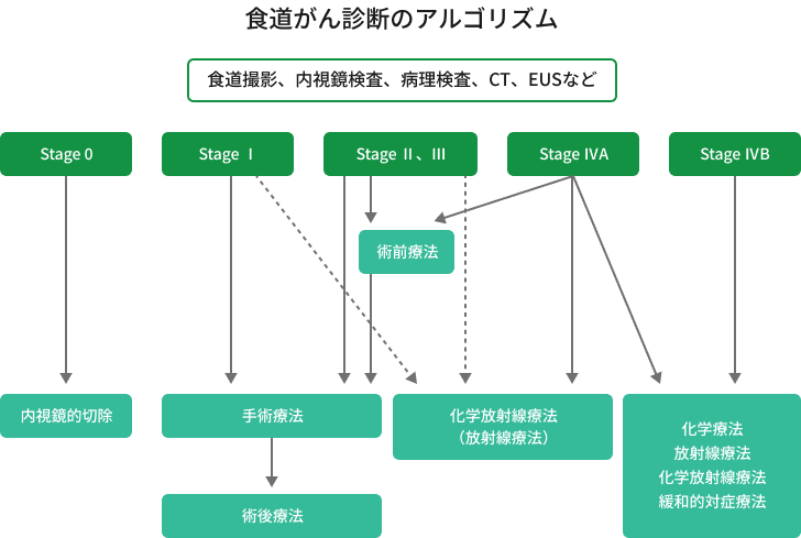 食道がん診療のアルゴリズム